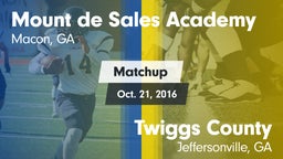 Matchup: Mount de Sales vs. Twiggs County  2016