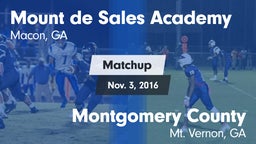 Matchup: Mount de Sales vs. Montgomery County  2016