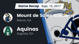 Recap: Mount de Sales Academy  vs. Aquinas  2017