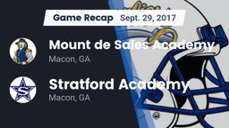 Recap: Mount de Sales Academy  vs. Stratford Academy  2017
