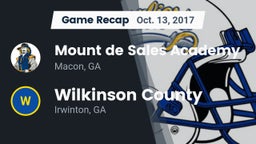 Recap: Mount de Sales Academy  vs. Wilkinson County  2017