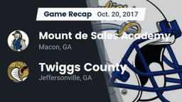 Recap: Mount de Sales Academy  vs. Twiggs County  2017