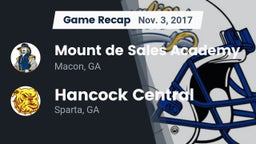 Recap: Mount de Sales Academy  vs. Hancock Central  2017