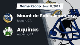 Recap: Mount de Sales Academy  vs. Aquinas  2019