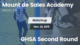 Matchup: Mount de Sales vs. GHSA Second Round 2019