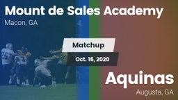 Matchup: Mount de Sales vs. Aquinas  2020