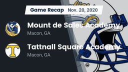 Recap: Mount de Sales Academy  vs. Tattnall Square Academy  2020