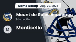 Recap: Mount de Sales Academy  vs. Monticello 2021