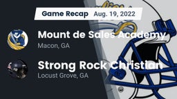 Recap: Mount de Sales Academy  vs. Strong Rock Christian  2022
