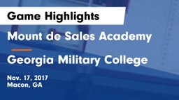 Mount de Sales Academy  vs Georgia Military College  Game Highlights - Nov. 17, 2017