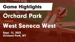 Orchard Park  vs West Seneca West Game Highlights - Sept. 12, 2022