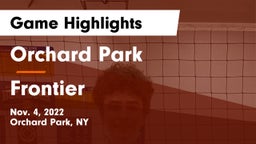Orchard Park  vs Frontier  Game Highlights - Nov. 4, 2022