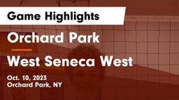 Orchard Park  vs West Seneca West  Game Highlights - Oct. 10, 2023