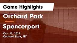 Orchard Park  vs Spencerport  Game Highlights - Oct. 13, 2023