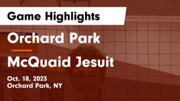 Orchard Park  vs McQuaid Jesuit  Game Highlights - Oct. 18, 2023