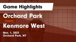 Orchard Park  vs Kenmore West Game Highlights - Nov. 1, 2023