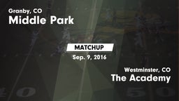 Matchup: Middle Park High vs. The Academy 2016