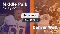 Matchup: Middle Park High vs. Denver West  2016