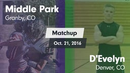 Matchup: Middle Park High vs. D'Evelyn  2016