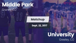 Matchup: Middle Park High vs. University  2017