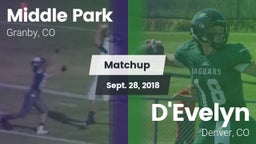 Matchup: Middle Park High vs. D'Evelyn  2018