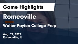 Romeoville  vs Walter Payton College Prep Game Highlights - Aug. 27, 2022