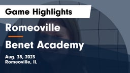 Romeoville  vs Benet Academy  Game Highlights - Aug. 28, 2023