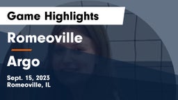 Romeoville  vs Argo  Game Highlights - Sept. 15, 2023