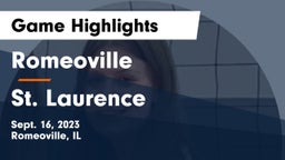 Romeoville  vs St. Laurence  Game Highlights - Sept. 16, 2023