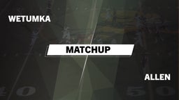 Matchup: Wetumka  vs. Allen  2016