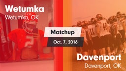 Matchup: Wetumka  vs. Davenport  2016