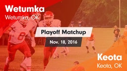 Matchup: Wetumka  vs. Keota  2016