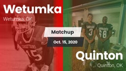 Matchup: Wetumka  vs. Quinton  2020