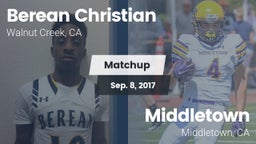 Matchup: Berean Christian vs. Middletown  2017