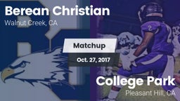 Matchup: Berean Christian vs. College Park  2017