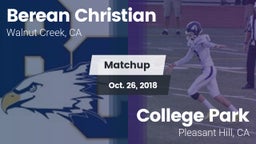 Matchup: Berean Christian vs. College Park  2018