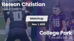 Matchup: Berean Christian vs. College Park  2019