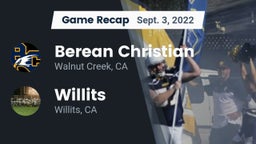 Recap: Berean Christian  vs. Willits  2022