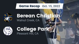 Recap: Berean Christian  vs. College Park  2022