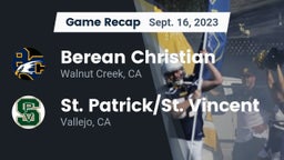 Recap: Berean Christian  vs. St. Patrick/St. Vincent  2023