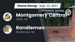 Recap: Montgomery Central  vs. Randleman  2021
