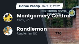 Recap: Montgomery Central  vs. Randleman  2022