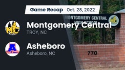 Recap: Montgomery Central  vs. Asheboro  2022