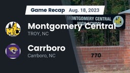 Recap: Montgomery Central  vs. Carrboro  2023