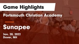 Portsmouth Christian Academy  vs Sunapee Game Highlights - Jan. 28, 2022