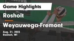 Rosholt  vs Weyauwega-Fremont  Game Highlights - Aug. 31, 2023