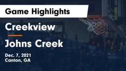 Creekview  vs Johns Creek  Game Highlights - Dec. 7, 2021