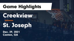 Creekview  vs St. Joseph Game Highlights - Dec. 29, 2021