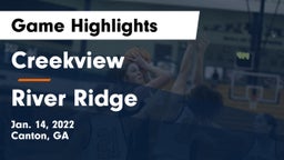 Creekview  vs River Ridge  Game Highlights - Jan. 14, 2022