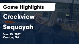 Creekview  vs Sequoyah  Game Highlights - Jan. 25, 2022